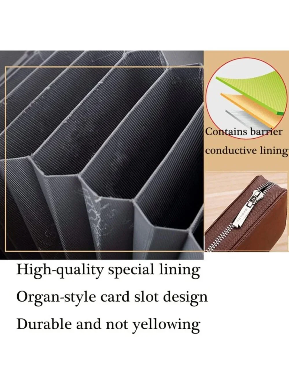 Unisex RFID Blocking Accordion Wallet - Large Capacity Multi-Compartment Card